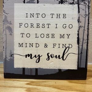 Wall Art Inspirational Forest  Decor - Black and White